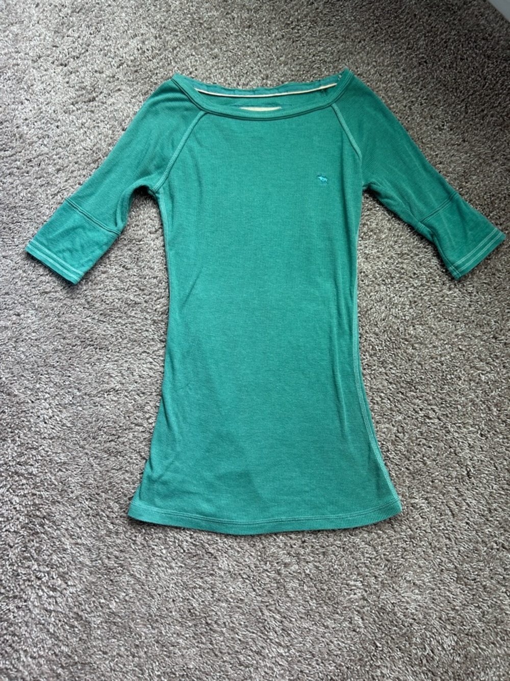 Vintage Y2K Abercrombie & Fitch Teal Top